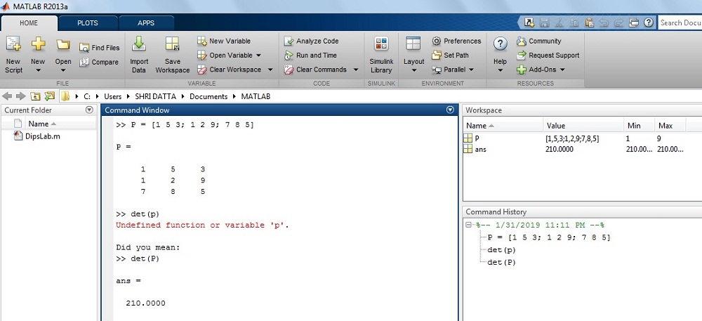 matlab transpose matrix