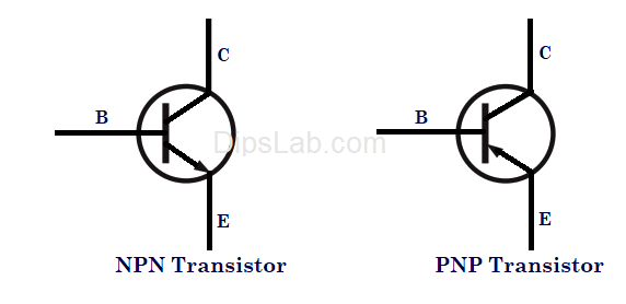 npn and pnp transistors symbol